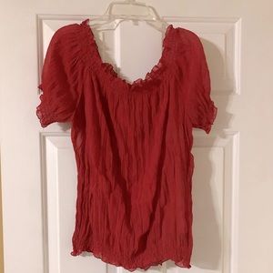 Women’s East 5th Burnt Orange Crinkle Top, Size: S